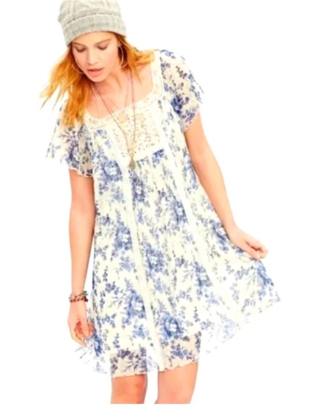 Denim & Supply Ralph Lauren Cream Lace Detail Dress